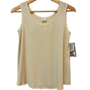 NWT Click CMC Tank Top Size Small Cream Made in USA New